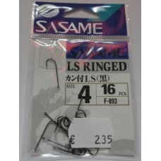 Anzois Sasame LS Ringed nº4 F-893 Black Nickel 16 Pcs
